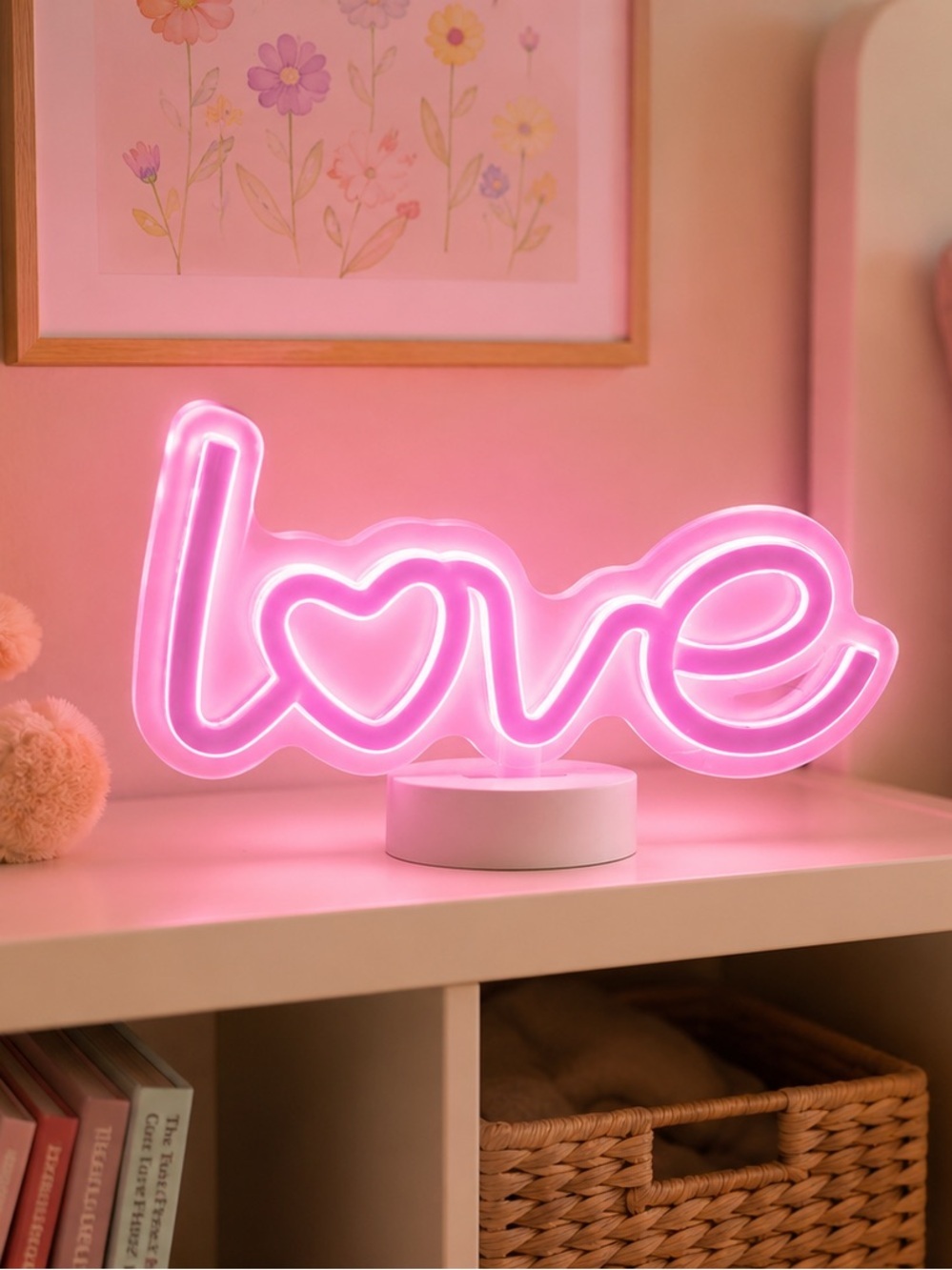 New Pink "Love" Neon Table Lamp New in Box